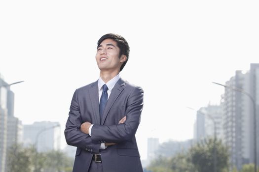 Young Businessman Looking Away