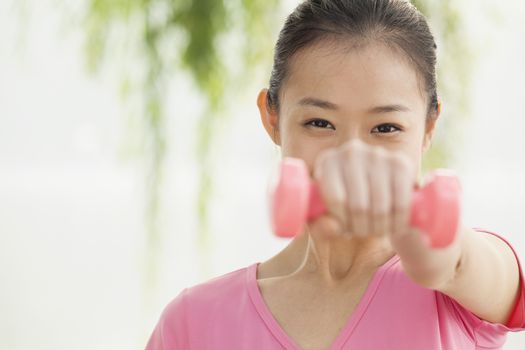 Young woman exercise in the park