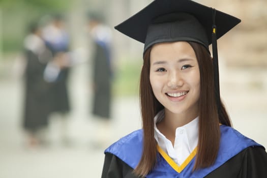 Young Female University Graduate, Portrait, Close-Up