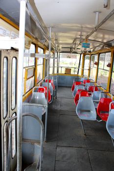 the image of view inside of tramway