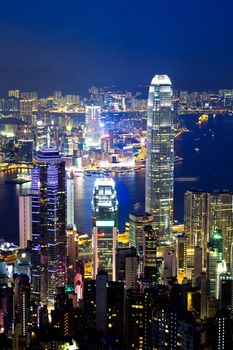 City night view in Hong Kong