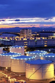 Oil tank in cargo terminal