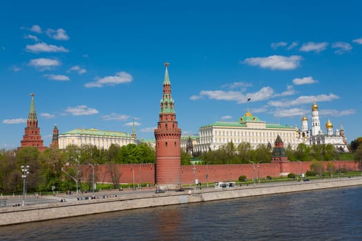 Russia, Moscow, type to the Moscow Kremlin and the river