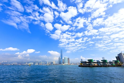 Harbor view in Hong Kong