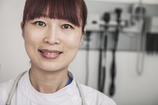Portrait of smiling female doctor 