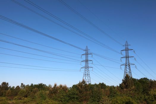 Electricity pylons