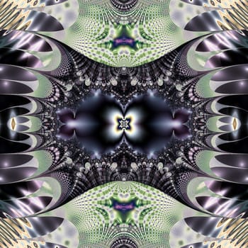 Elegant fractal design, abstract art, purple fairytail