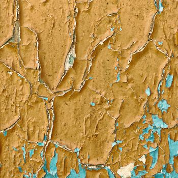 Cracked paint on door. Vintage texture .