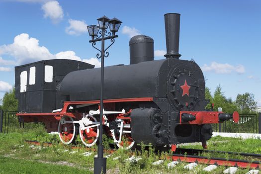Russian industrial locomotive beginning of the 1900s has survived to the present day