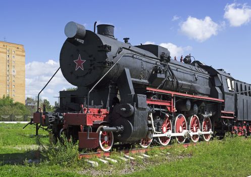 Old freight locomotive has been preserved till our days