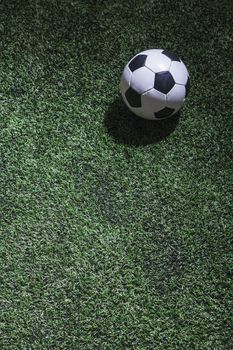 Soccer field with soccer ball 