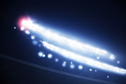 Stadium lights with flare