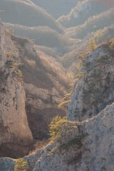 rocky hills in the canyon