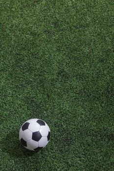 Soccer field with soccer ball 