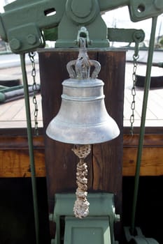 Old boat bell aboard a sailboat 