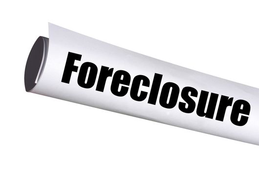 foreclosure legal document on white