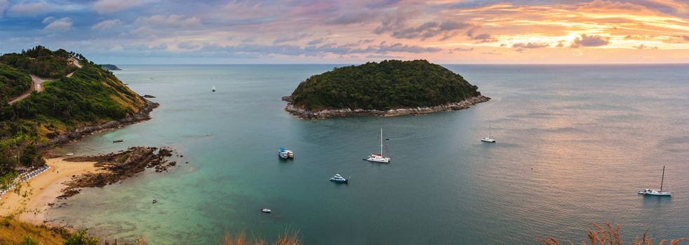 Small island in the sea near Phuket in Thailand