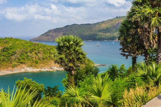  Cape is a mountain of rock that extends into the sea in Phuket, Thailand