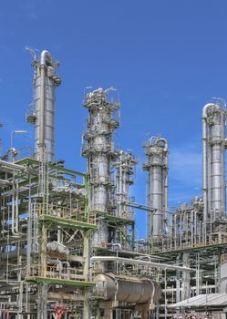 Refinery plan of chemical industrial with blue sky