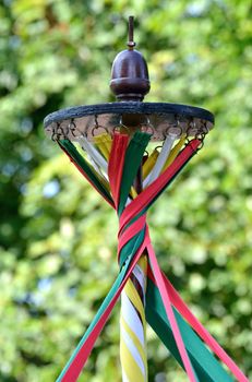 maypole with twisted ribbons