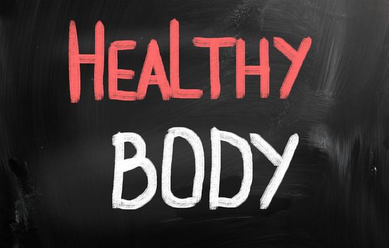 fitness concept written on a chalkboard