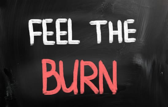 fitness concept written on a chalkboard