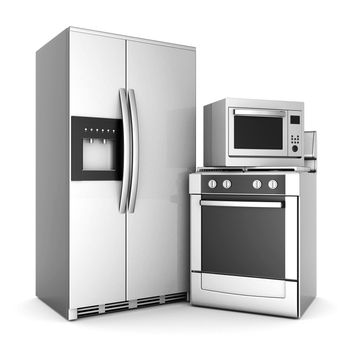 picture of household appliances on a white background
