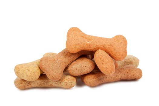 dog biscuits isolated on white background