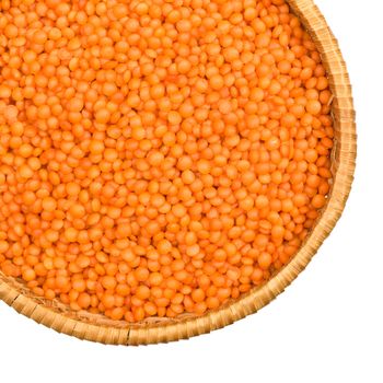 some red lentils forming a background pattern