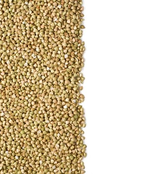 green buckwheat on white background with clipping path