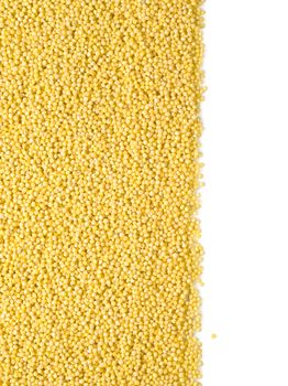 millet grain on a white background with clipping path