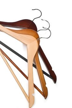 Hangers isolated on the white background.with clipping path