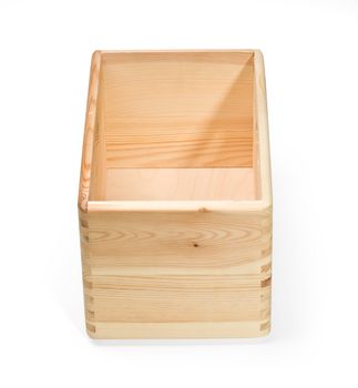 empty wooden crate isolated on white with clipping path