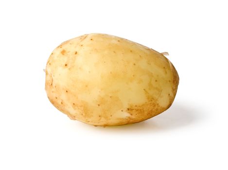 New potato isolated on white background close up