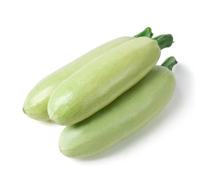 Fresh vegetable marrow. isolated on white. with clipping path
