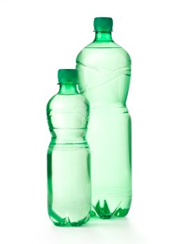 Two plastic water bottles