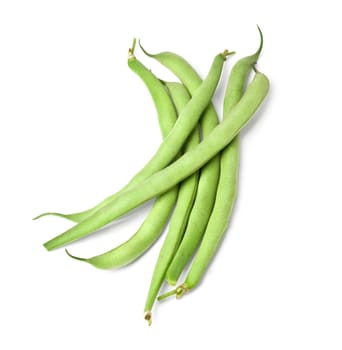 French green bean vegetable isolated on white