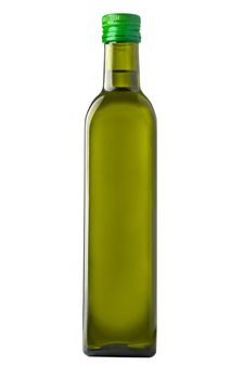 Olive oil bottle on white (includes clipping path)