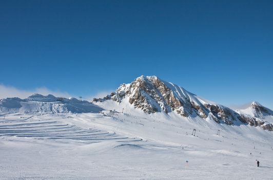 Ski resort of Kaprun, Kitzsteinhorn glacier. Austria