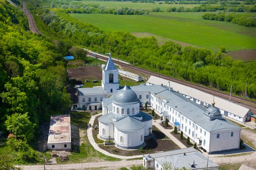 Divnogorsky Sacred Uspensky man's monastery and river Don