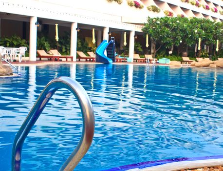 Luxury Resort Swimming Pool
high angle on curved edge of a luxury resort swimming pool