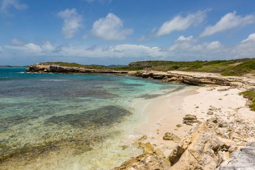 Beautiful Rustic Rocky Tropical Beach Near Devil's Bridge Antigua