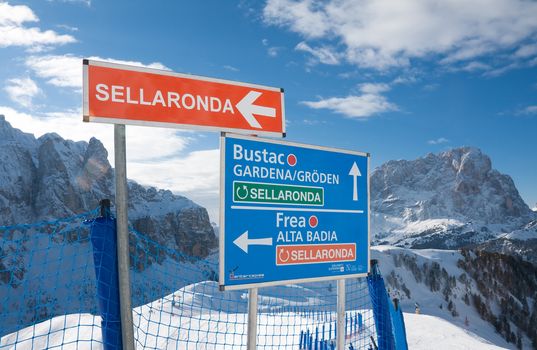 Ski resort of Selva di Val Gardena, Italy