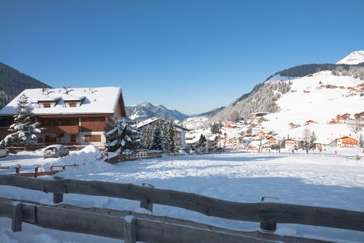 Ski resort of Selva di Val Gardena, Italy