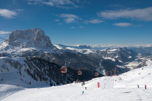 Ski resort of Selva di Val Gardena, Italy