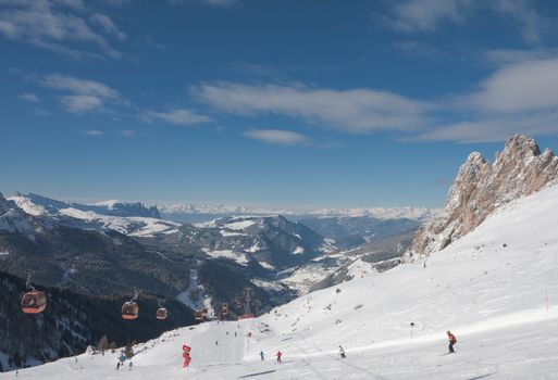 Ski resort of Selva di Val Gardena, Italy