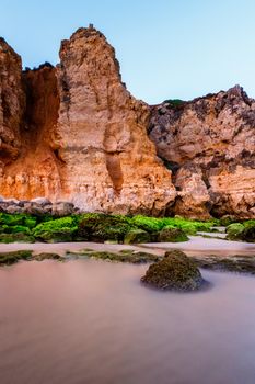 Porto de Mos Beach in Lagos, Algarve, Portugal