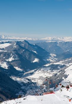 Ski resort of Selva di Val Gardena, Italy