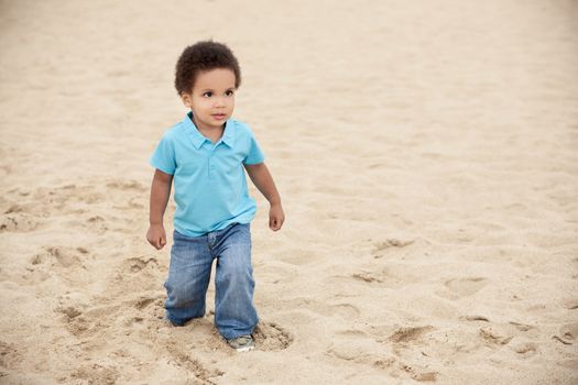 african american on a beach