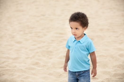 african american on a beach